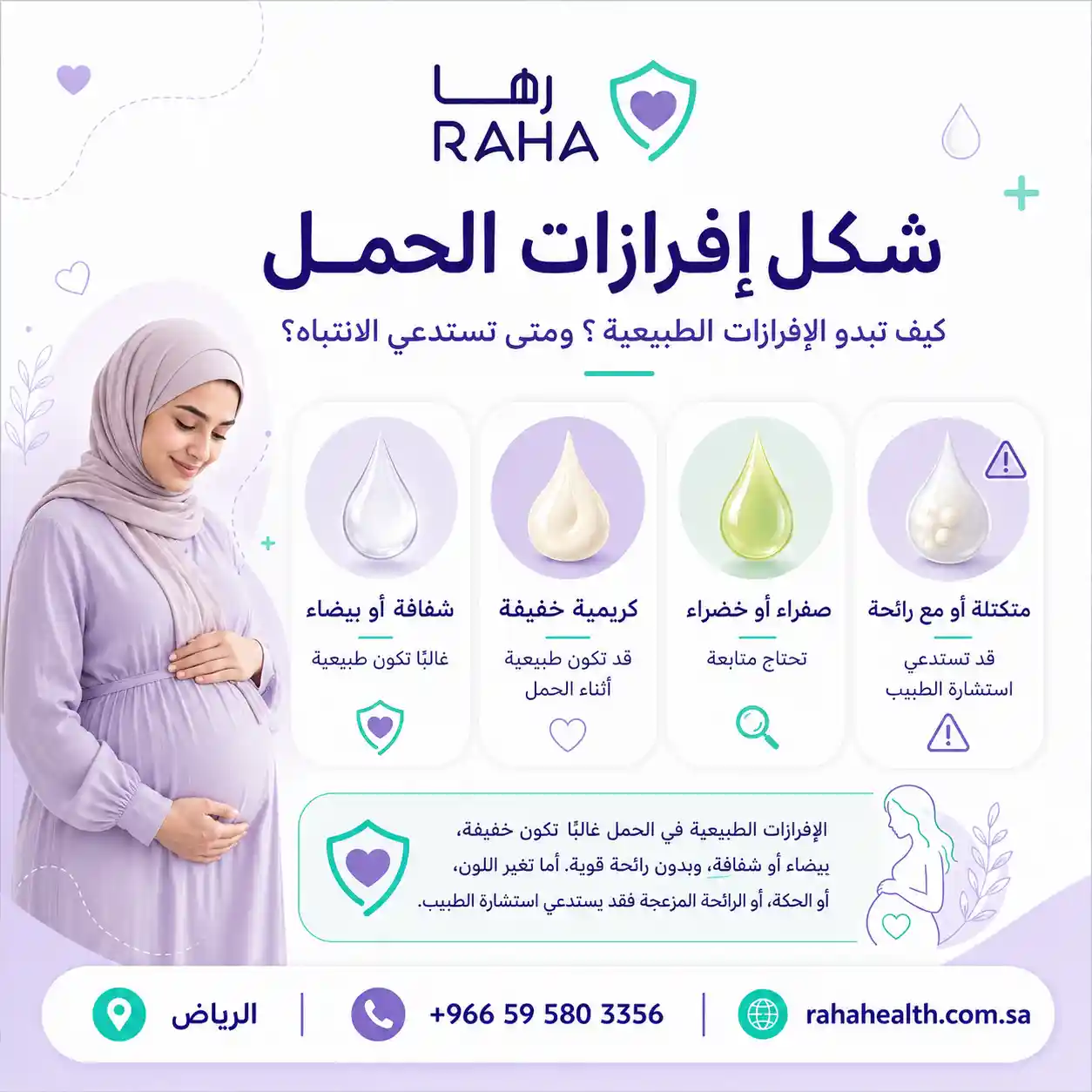 شكل افرازات الحمل